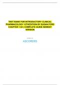 TEST BANK FOR INTRODUCTORY CLINICAL PHARMACOLOGY 12TH EDITION BY SUSAN FORD CHAPTER 1-54 &vert; COMPLETE GUIDE NEWEST VERSION 