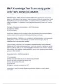 MAP Knowledge Test Exam study guide with 100&percnt; complete solution