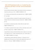 MLS 203 Final Study Guide A&plus;&plus; Graded Top Tier  Questions and Their Correctly Answered Question
