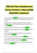 TAM CARD EXAMS &vert; BUNDLE PACKAGE &vert; QUESTIONS AND CORRECT ANSWERS &vert; LATEST 2024&sol;2025