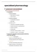 farmacologie&comma; gespecialiseerd