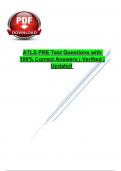 ATLS PRE Test Questions with 100&percnt; Correct Answers &vert; Verified &vert; Updated  &lpar;2024&sol;2025&rpar;