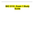 BIO 311C- Exam 1 -3 Study Guide & Final Review.