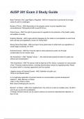 AUSP 201 Exam 2 Study Guide Exam 2024&sol;2025 Questions With Completed & Verified Solutions&period;