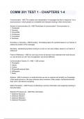 COMM 201 TEST 1 - CHAPTERS 1-4 EXAM 2024&sol;2025 QUESTIONS WITH COMPLETED & VERIFIED SOLUTIONS&period;