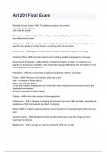 Art 201 Final Exam 2024&sol;2025 Questions With Completed & Verified Solutions&period;