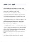 EUS 201 Test 1 WWU Exam 2024&sol;2025 Questions With Completed & Verified Solutions&period;
