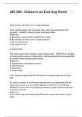 AIC 300 CLAIM IN AN EVOLVING WORLD EXAMS&comma; PRACTICE EXAMS AND STUDY GUIDE EXAMS WITH ACTUAL CORRECT QUESTIONS AND VERIFIED DETAILED RATIONALES ANSWERS 2024 GRADED A&plus;&Tab;