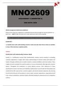 MNO2609 Assignment 5 &lpar;Semester 2&rpar; 2024 - Due 2024