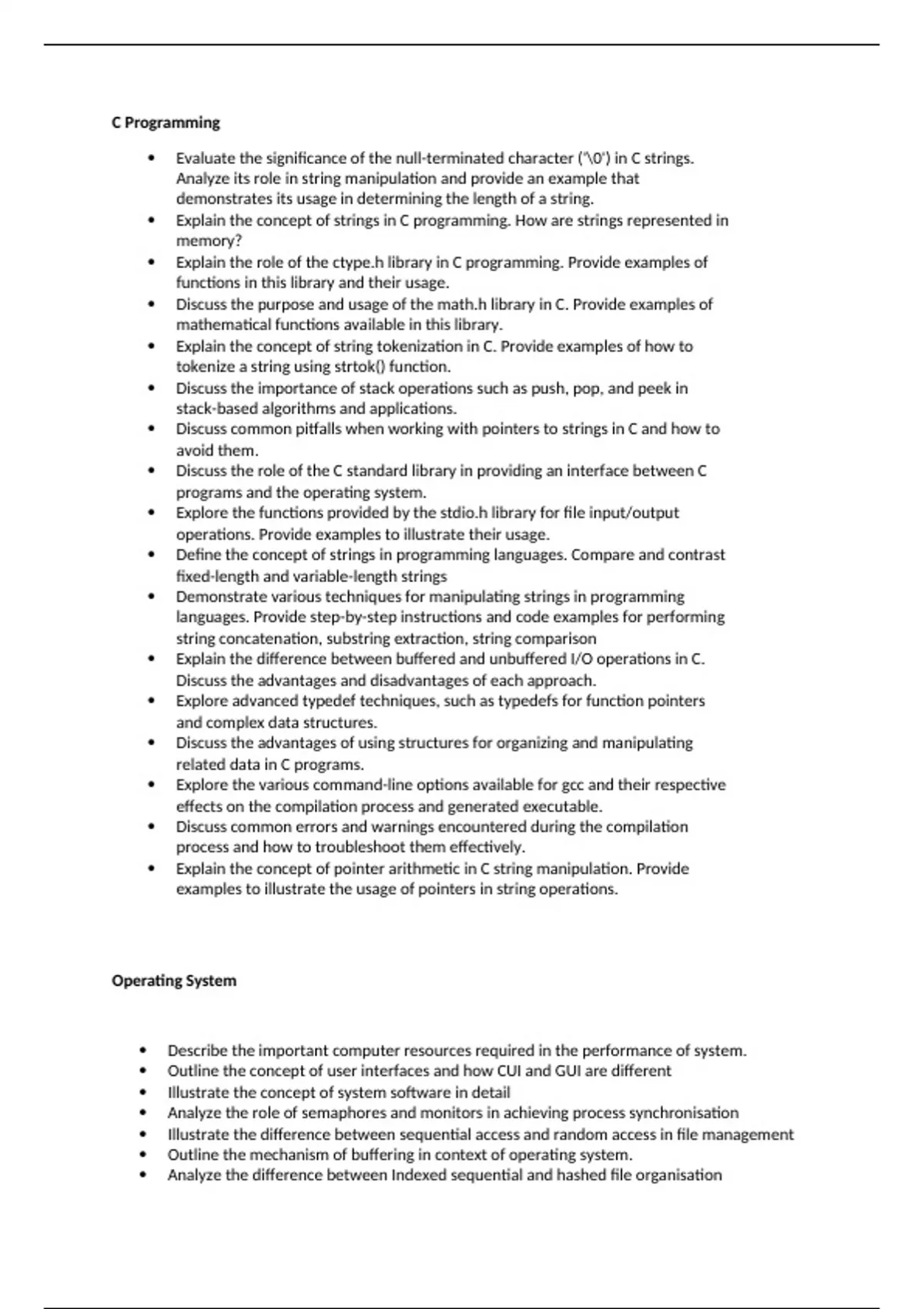 C programming notes - Bca - Stuvia US