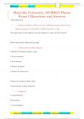 Maryville University&colon; NURS615 Pharm  Exam 1 Questions and Answers
