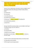 NURS 2003 EXAM REVIEW QUESTIONS AND ANSWERS LATEST UPDATE 2024&sol;2025 BEST EXAM SOLUTION RATED A&plus; FOR SUCCESS