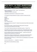 BCH 5413&colon; 1-4 TEST QUESTIONS WITH ALL CORRECT ANSWERS 