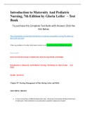 Introduction-to-Maternity-and-Pediatric-Nursing-7th-Edition-by-Gloria-Leifer-Test-Bank&lowbar;Chapter 7&lowbar;11&lowbar;Answers Well &lowbar;Explained