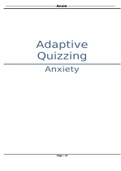 Adaptive Quizzing Anxiety ( LATEST UPDATE )
