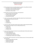 NR 304 Final Exam practice Questions 100% CORRECT Chamberlain College of Nursing