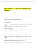 CM Training &ndash; AAAE Exam Questions And Answers
