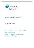 Mark Scheme &lpar;Results&rpar; Summer 2024 Pearson Edexcel Advanced Level GCE In Biology B &lpar;9BI0&rpar; Paper 03&colon; General and Practical Principles in Biology
