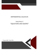 Equations and Graphs - Differential Calculus