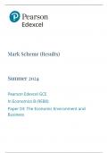Mark Scheme &lpar;Results&rpar; Summer 2024 Pearson Edexcel GCE In Economics B &lpar;9EB0&rpar; Paper 03&colon; The Economic Environment and Business