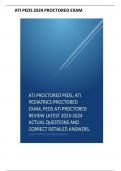ATI PEDS 2024 PROCTORED EXAM &sol;ATI PEDIATRIC PROCTORED EXAM 2024 NEWEST 3 VERSIONS EACH VERSION WITH QUESTIONS & 100&percnt; CORRECT ANSWERS AND RATIONALES &sol;A&plus; GRADE ASSURED