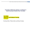  Essentials of Maternity, Newborn, and Women’s Health Nursing 3rd Edition Ricci Test Bank