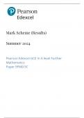 Mark Scheme &lpar;Results&rpar; Summer 2024 Pearson Edexcel GCE In A level Further Mathematics Paper 9FM0&sol;3C