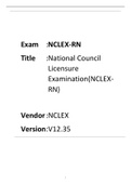 NCLEX RN Versions 1 -12 With 850 Questions And Answers/Rationales / NCLEX RN (NCLEXRN) Test Bank