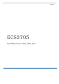 ECS3705 - History Of Economic Thought (ECS3705) ASSIGNMENT 3 S1&S2 YEAR 2021