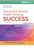 Psychiatric Mental Health Nursing Success, A Q_A REVIEW Applying Critical critical thinking , 3rd editiion by Cathy Melfi Curt and Audra Baker Fegley