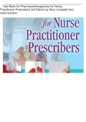 Test Bank for Pharmacotherapeutics for Nurse  Practitioner Prescribers 3rd Edition by Woo complete test bank solution  &lpar;chapter 1- 50&rpar; 2021 latest updates 