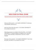 WGU D169 OA FINAL EXAM WITH GUARANTEED ACCURATE ANSWERS &vert;VERIFIED