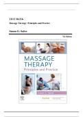 Test Bank for Massage Therapy: Principles and Practice, 7th Edition by Susan G. Salvo (Elsevier, 2022) | ISBN: 9780323878159 | All Chapters 1-30