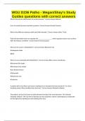 WGU D236 Patho - Megan&sol;Shay&rsquo;s Study Guides questions with correct answers