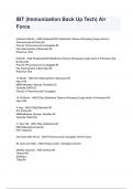 IBT &lpar;Immunization Back Up Tech&rpar; Air Force Exam 2024&sol;2025 Questions With Completed & Verified Solutions&period;