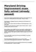Maryland Driving Improvement exam fully solved &lpar;already passed&rpar;