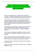 UNIT 4 PRACTICE MILESTONE CORRECT REVIEWED QUESTIONS AND ANSWERS