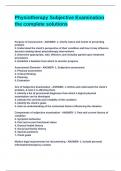 Physiotherapy Subjective Examination the complete solutions&period;