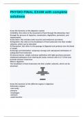 PHYSIO FINAL EXAM with complete solutions