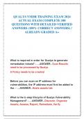 QUALYS VMDR TRAINING EXAM 2024 ACTUAL EXAM COMPLETE 100 QUESTIONS WITH DETAILED VERIFIED ANSWERS &lpar;100&percnt; CORRECT ANSWERS&rpar; &sol; ALREADY GRADED A&plus;