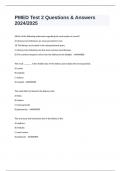 PMED Test 2 Questions & Answers 2024&sol;2025