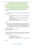 Test Bank for Medical-Surgical Nursing Critical Thinking in Client Care&comma; 4th Edition Priscilla LeMon Chamberlain College of Nursing