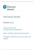 Mark Scheme &lpar;Results&rpar; Summer 2024 Pearson Edexcel GCE In French &lpar;9FR0&rpar; Paper 03 Speaking