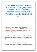 CUSECO TRAINING EXAM 2024 ACTUAL EXAM 220 QUESTIONS WITH DETAILED VERIFIED ANSWERS &lpar;100&percnt; CORRECT ANSWERS&rpar; &sol; ALREADY GRADED A&plus;