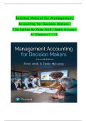 Solution Manual for Management Accounting for Decision Makers&colon; 11th Edition By &lpar;Peter Atrill&comma; 2024&rpar;Verified Chapters 1 - 12&comma; Complete Newest Version