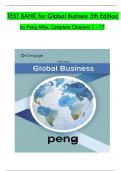 Solution Manual for Global Business&comma; 5th Edition by Peng Mike&comma; Verified Chapters 1 - 17&comma; Complete Newest Version