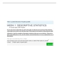 MATH 221 Week 1 Discussion; Descriptive Statistics