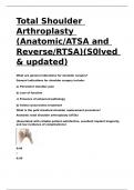 Total Shoulder Arthroplasty &lpar;Anatomic ATSA and Reverse RTSA&rpar;&lpar;S0lved & updated&rpar;