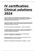 IV certification Clinical solutions 2024&period;