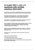 IV CLASS TEST 1 &lpar;CH 1-7&rpar; questions with verified solutions 2024-2025